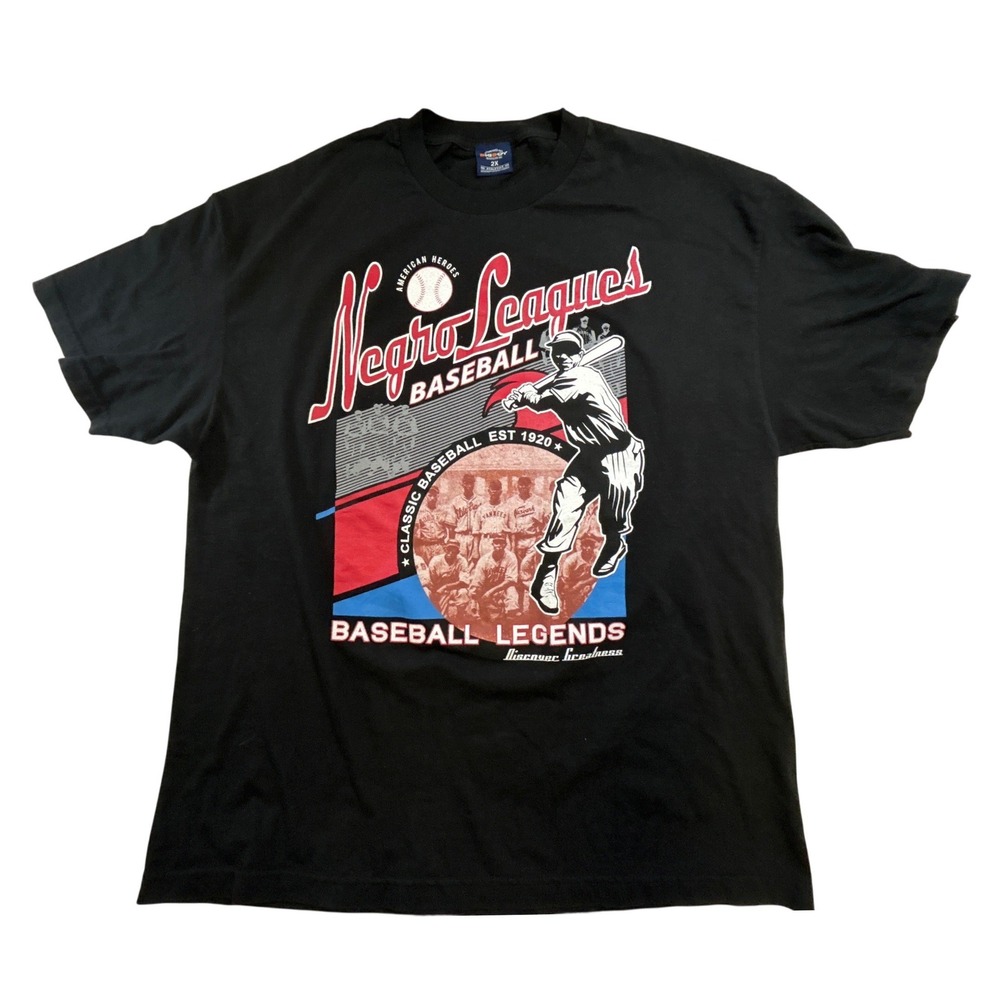 Big Boy Headgear Negro Leagues Baseball Legends‎ T-Shirt Black 2XL NLBM